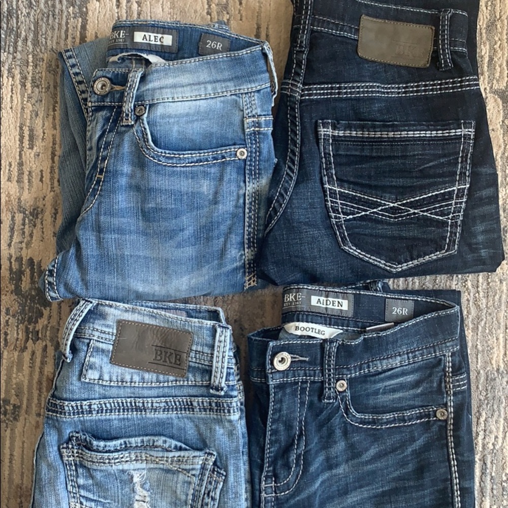 BKE Jeans 26R bundle 4pair boys/men’s jeans